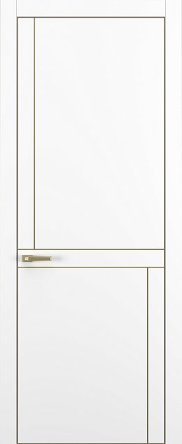 Квалитет K20 ALU Gold Белый матовый Без наличника Скрытый Reverse